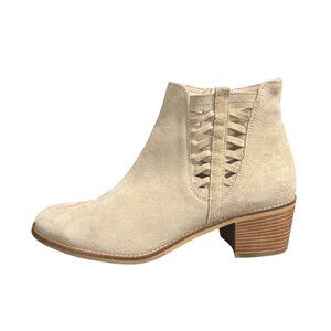 Paul Green Vienna Chelsea Beige Suede Leather Boots Womens, Sz UK 5/US 7.5 NWOB